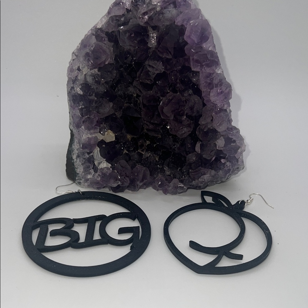 Black Custom Statement Earrings